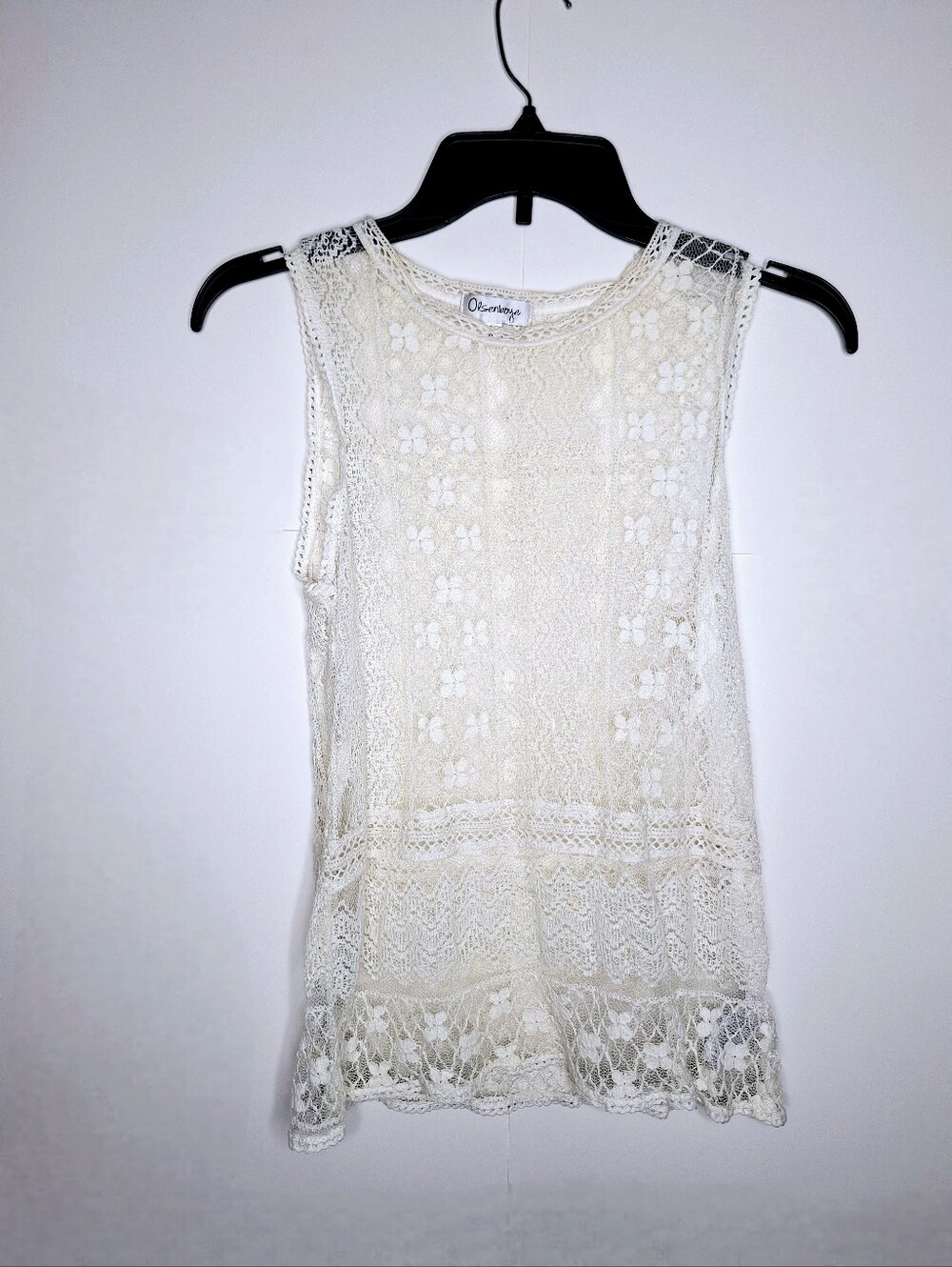 Olsenboye"A Little Bohemiem Lace" Cotton blend lace tank, FREE BAG WITH PURCHASE